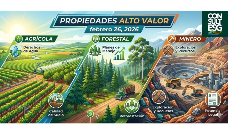 Propiedades agrícola, forestal y minero