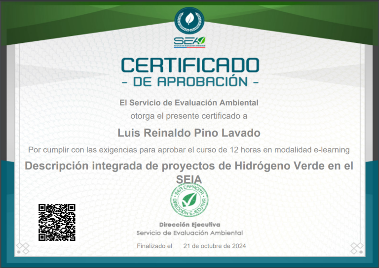 Certificación Capacitación SEIA
